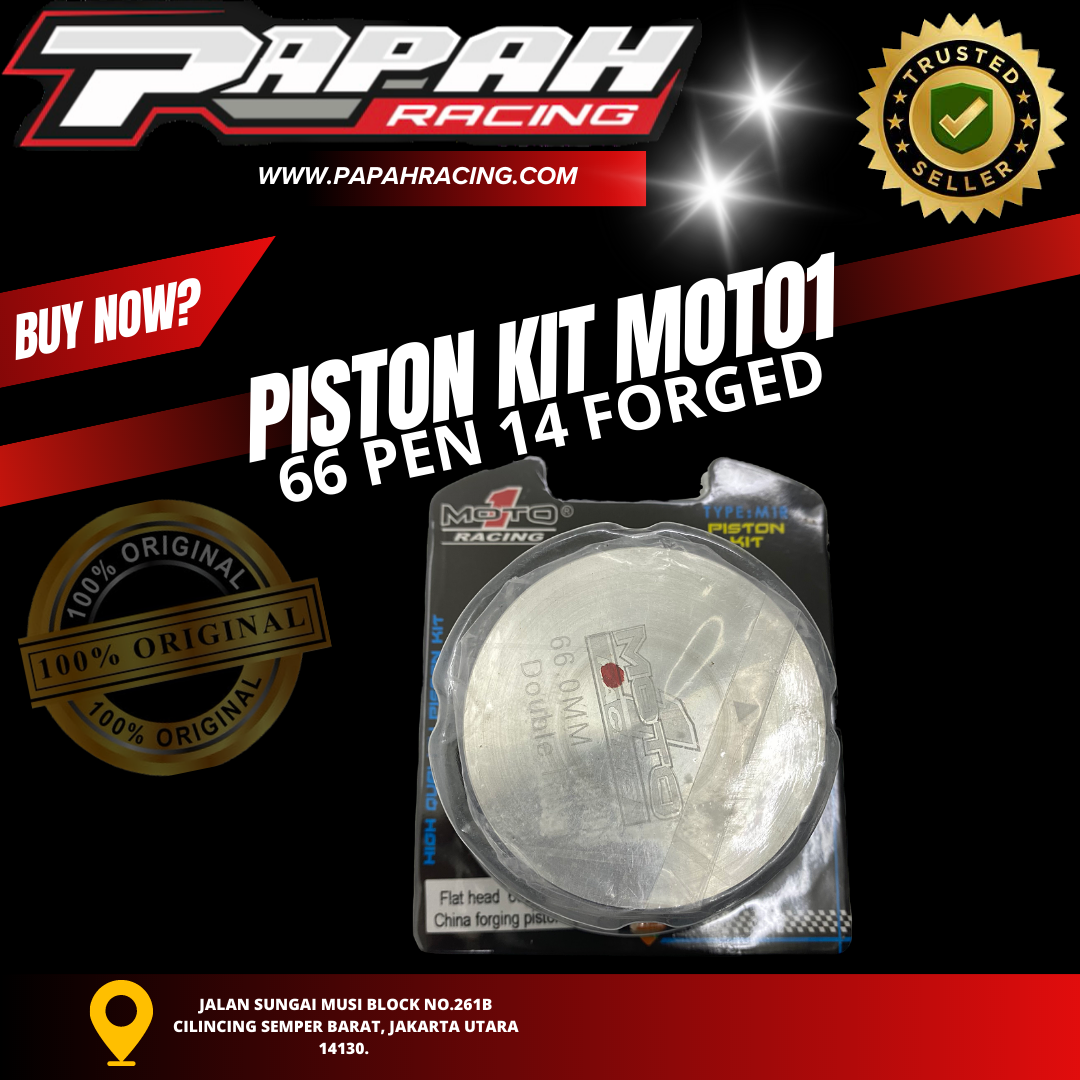PISTON KIT MOTO1 66 PEN 14 FORGED